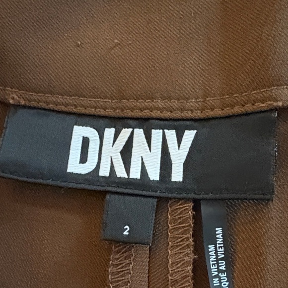 DKNY Wide Leg Brown Women's Pants - Picture 2 of 8
